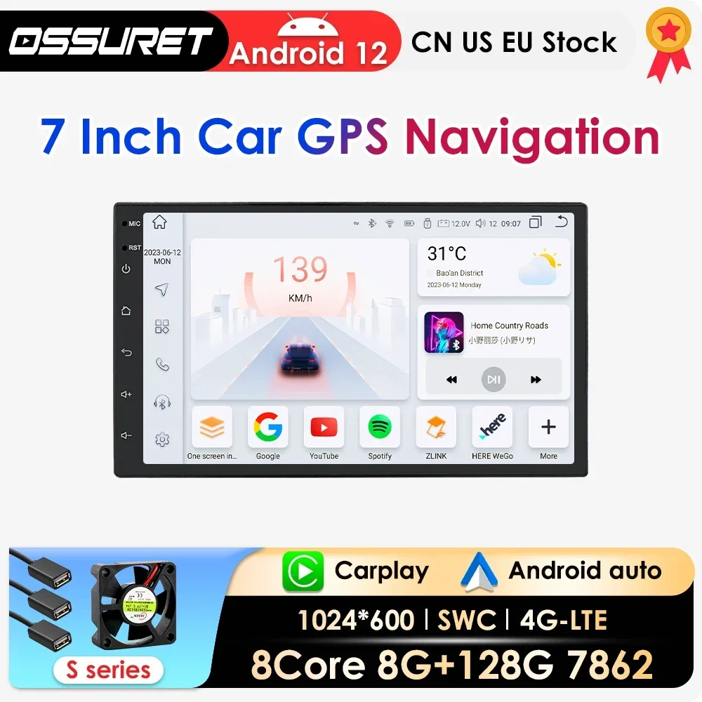 7inch Universal Android Car Radio For Nissan Hyundai Kia Toyota 2din Stereo Multimedia Player GPS Navi RDS USB AI Carplay 7862