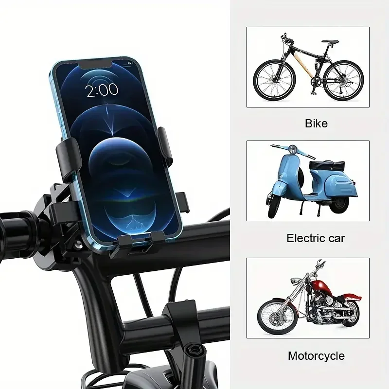 New Silicone Bicycle Motorcycle Phone Holder 360° Rotating Adjustable Car Navigation Stand Outdoor Universal Phone Accessories