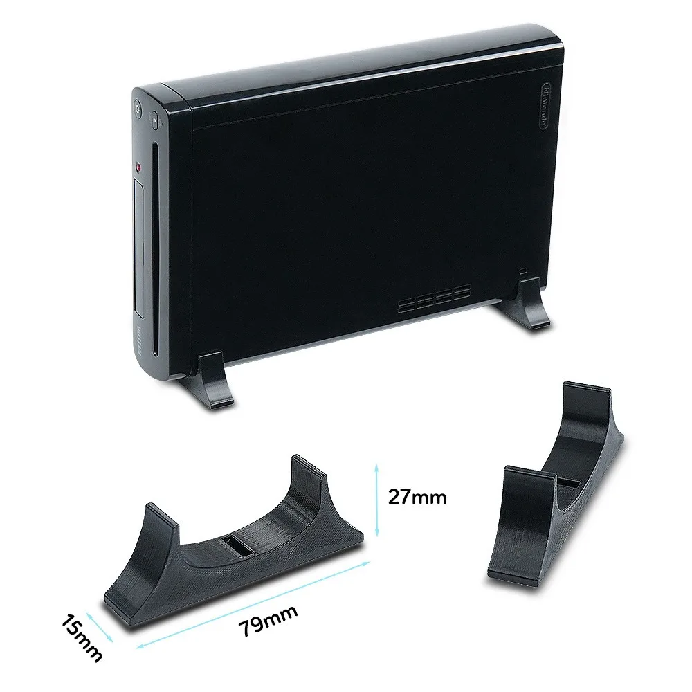 100pair/200pcs Horizontal Cooling Bracket Base Space-saving 3D Printing Bracket with Ventilation Holes Display Stand for WII U H