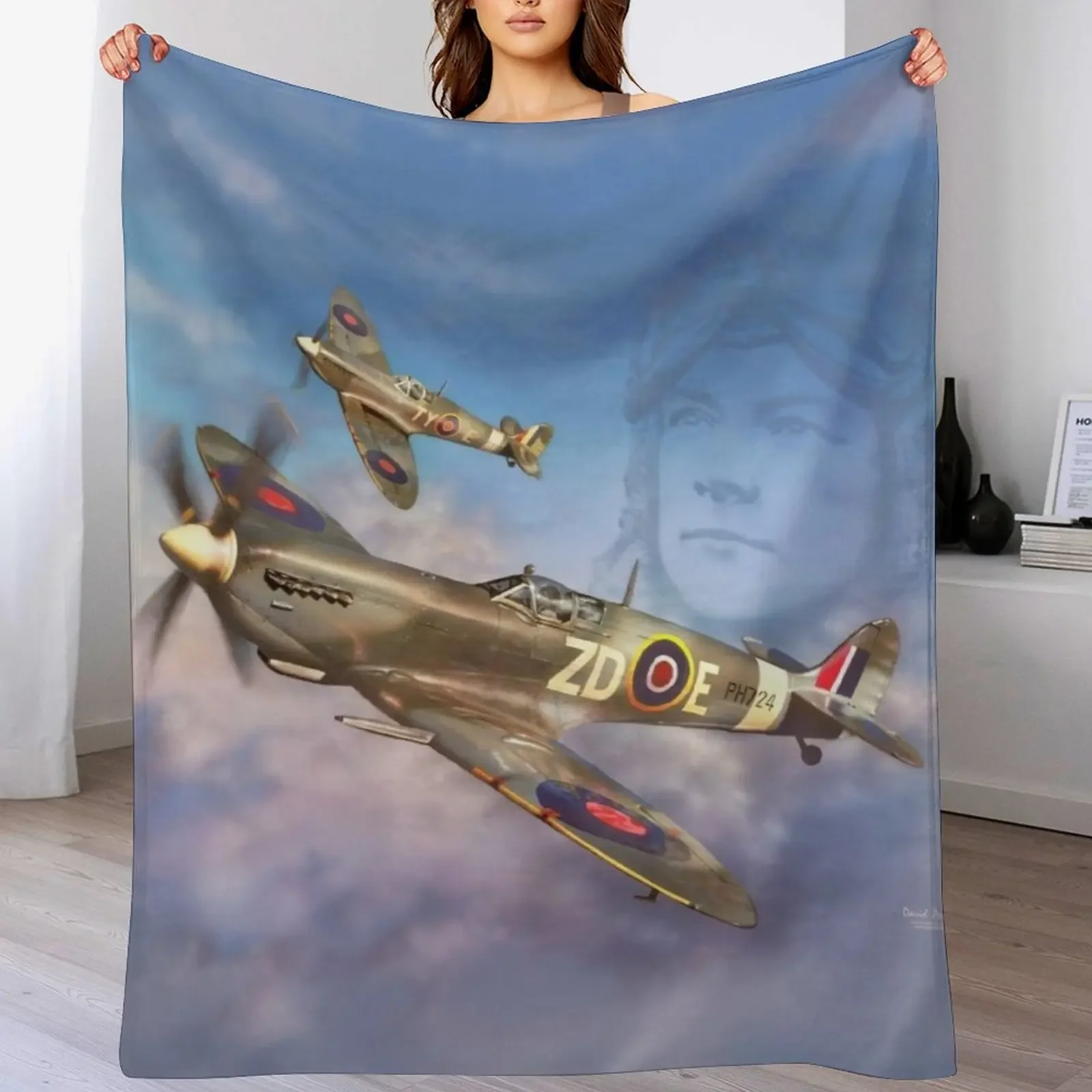 

Spirit of the Spitfire Throw Blanket Flannel heavy to sleep Decorative Throw Decorative Sofas Blankets