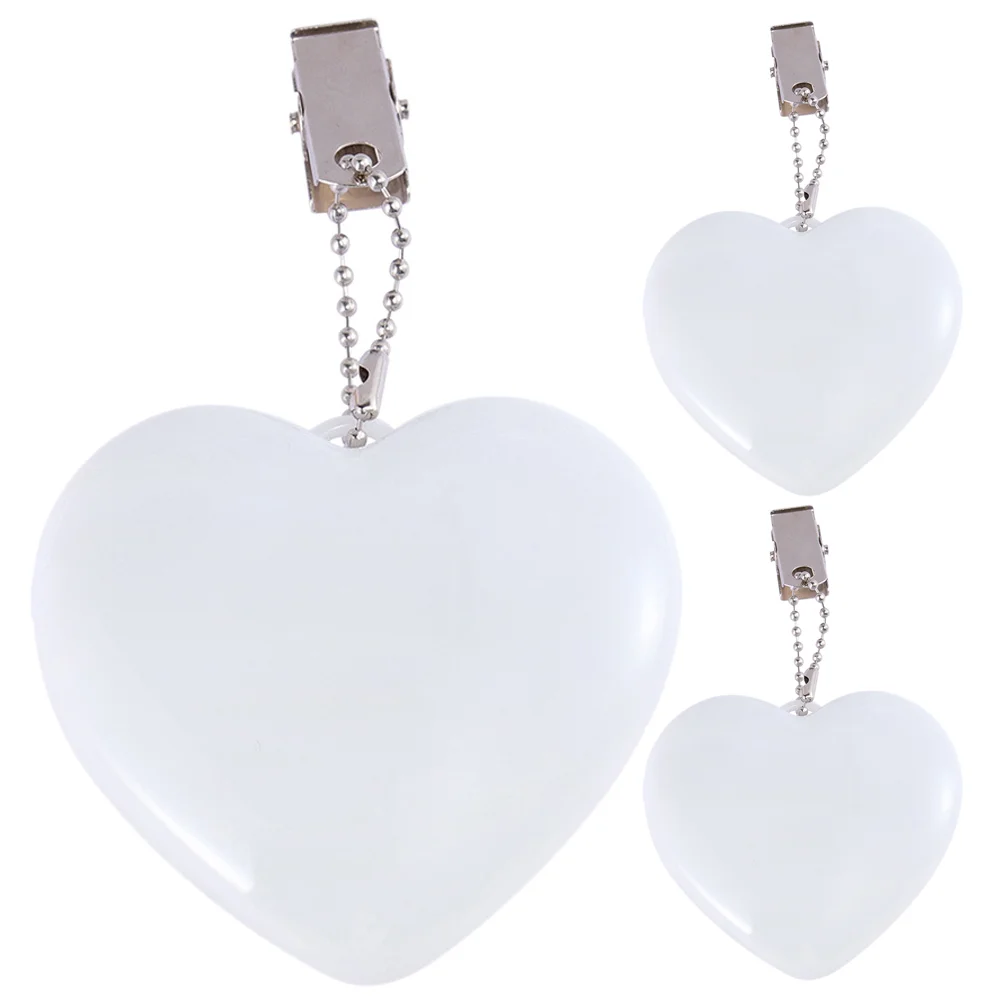 3 Pcs Heart Purse Sensor Night Light Bag LED Touch Women for White Handbag Miss