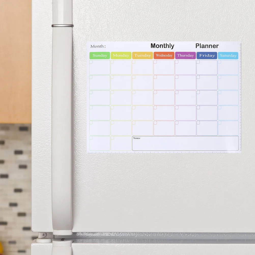 2 قطعة جدول مغناطيسي قابل للمسح لوحة رسائل الثلاجة للتخطيط المنزلي منظم قابل للكتابة لوحة تذكير مخطط قابل للطباعة