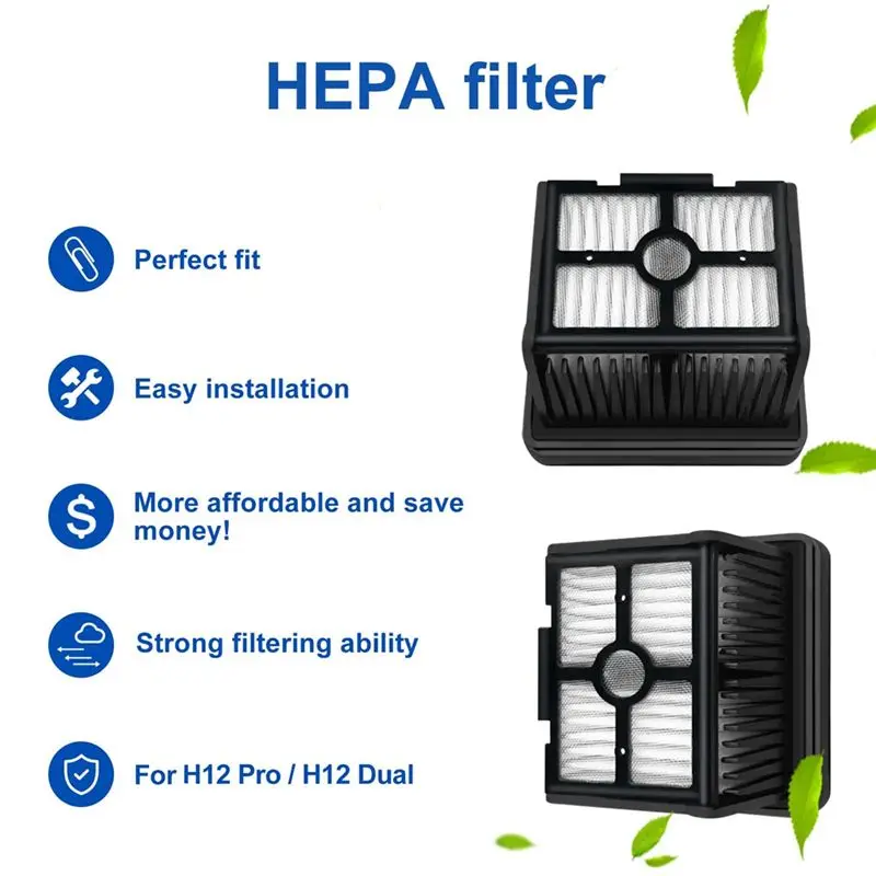 A26F-For Dreame H12 Pro / H12 Plus Soft Brush Spare Parts Wet Dry Vacuum Cleaner Roller Hepa Filter Accessories