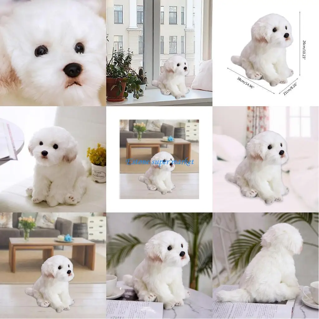 

090B Lovely Puppy Doll Little Simulation&Plush Animals Funny Doll Simulation Puppy for Children Gifts Lovely
