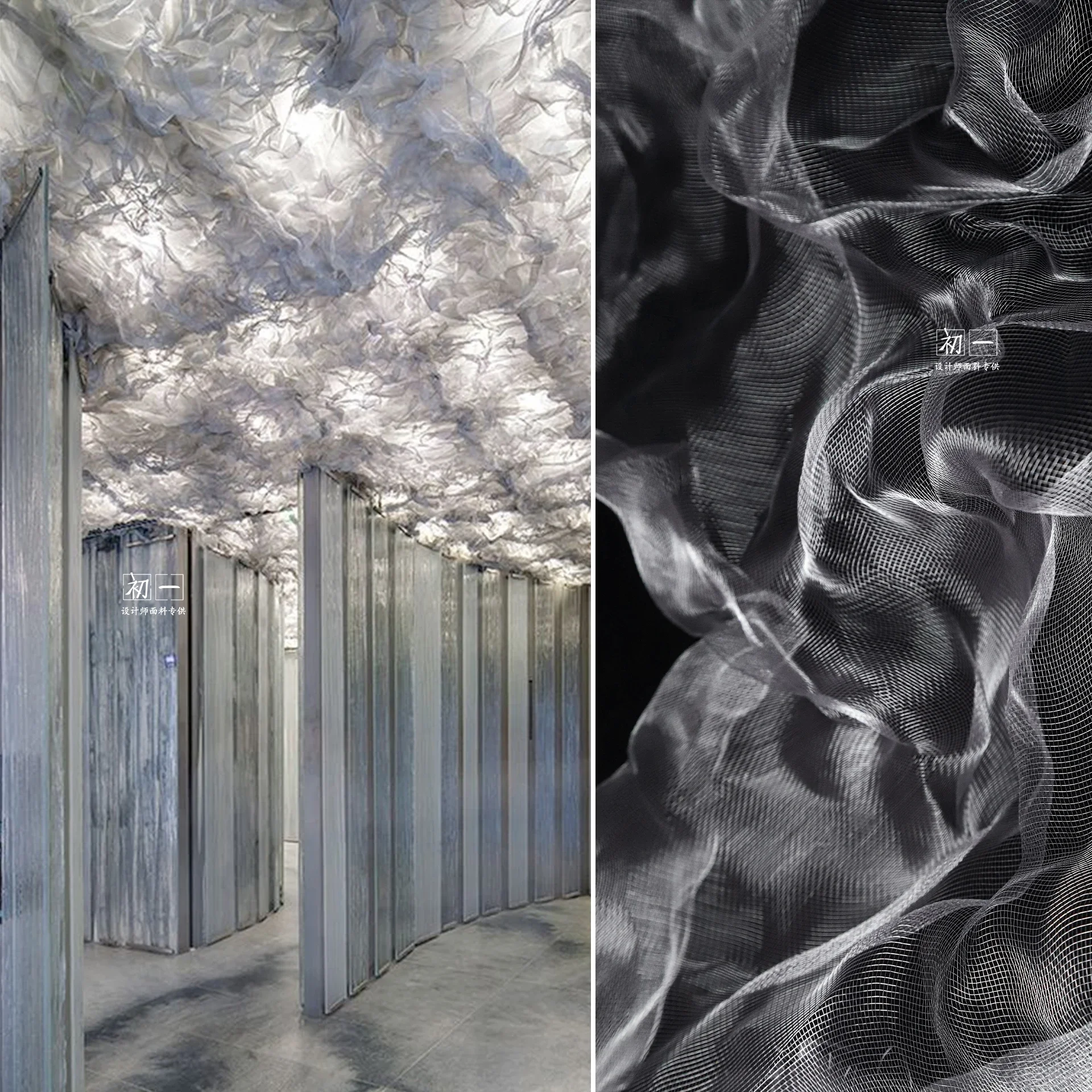 100x100cm Flexible Metallic Mesh Metal Fabrics Steel Metal Mesh Wire Fabric for Wedding Home DIY Material Designer Per Meter