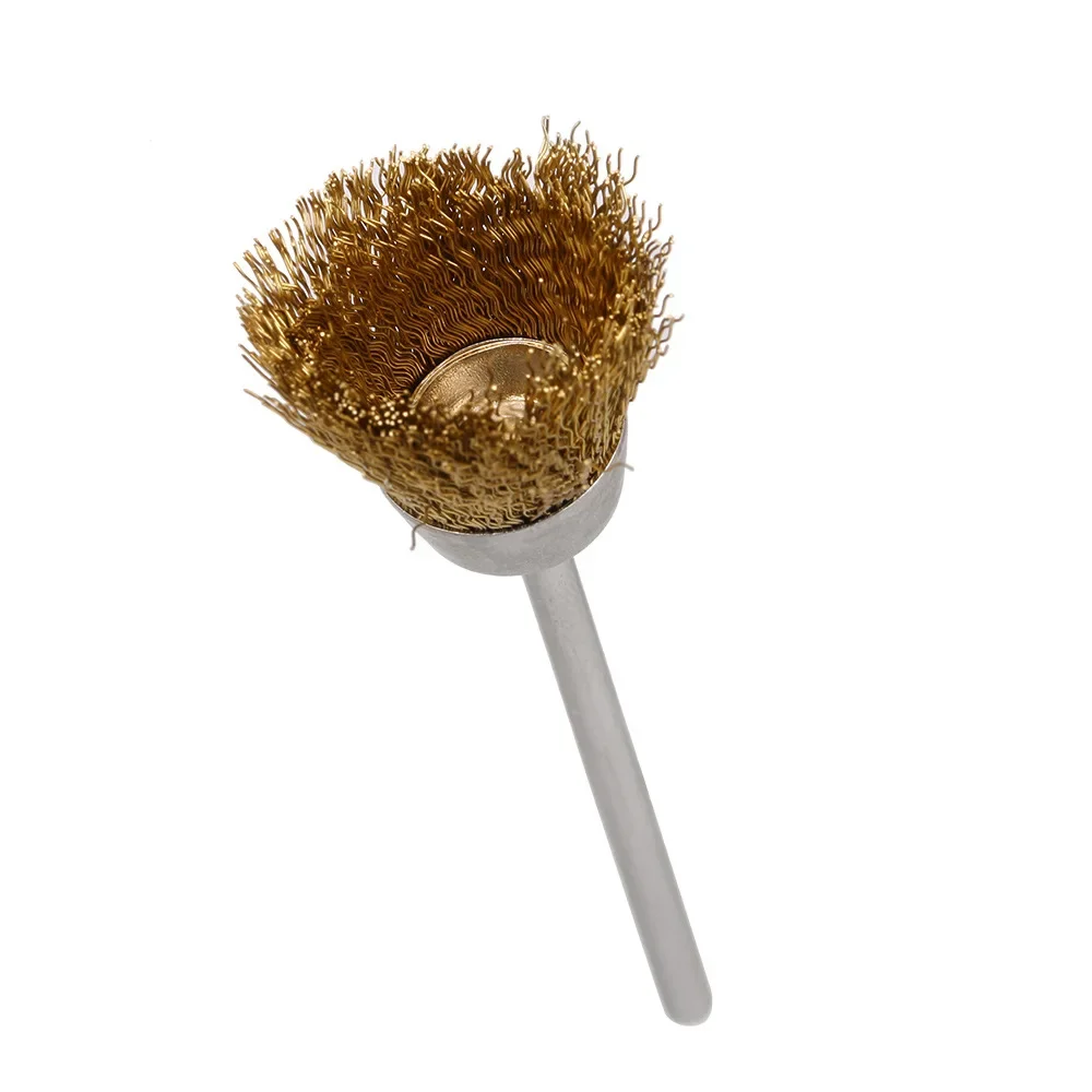 1 Pcs Gold Copper Nail Nail Bits Brush Electric Manicure Drills Cleaning Brush Milling Cutter Copper Wire Nail Art Accessories