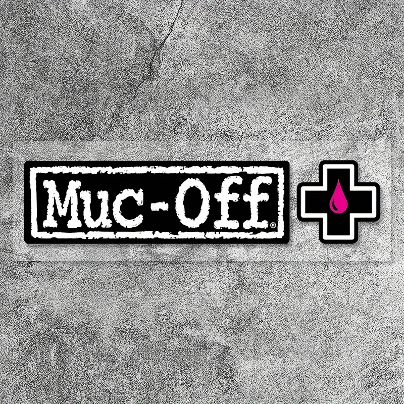 

MUC-OFF MTB Bike Vinyl Sticker, Scratch Resistant UV Protected Black White Pink Cross Decor Accessory