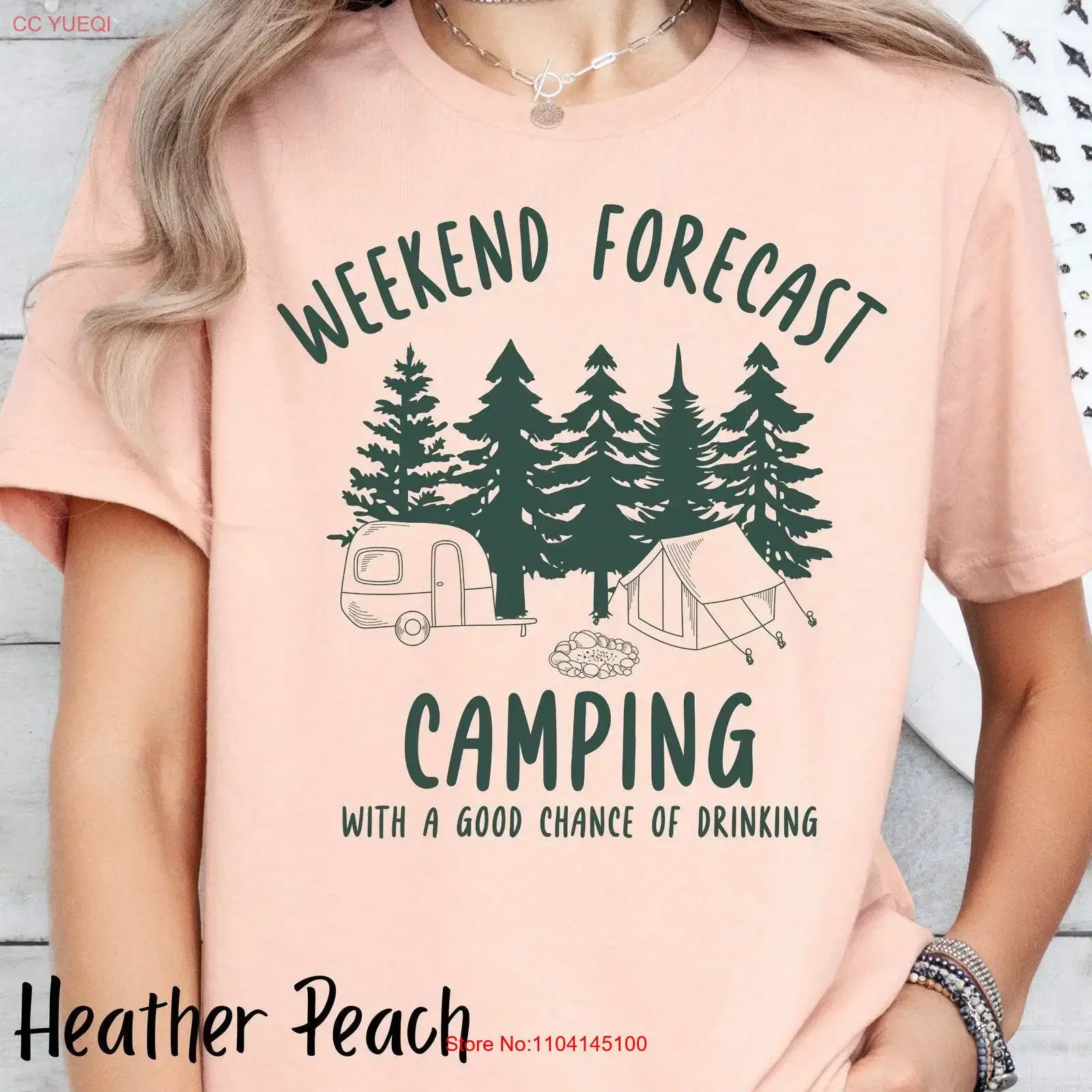 توقعات عطلة نهاية الأسبوع التخييم تي شيرت الأسرة Glamping عطلة Upnorth Adventure تنتظر خمر غسلها رسومية مريحة #1