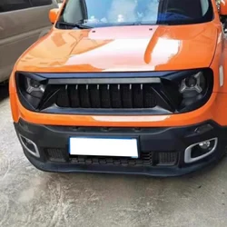 For Jeep Renegade 2019 2020 21 22 23 Racing Grills Matt Black Carbon Grille Air Intake Styling Exterior Tuning Accessories Parts