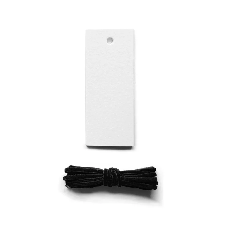 White Paper Table Seating Cards 10x4cm With Black Velvet Ribbon Wedding Party Reception Decor Name Tags 50pcs