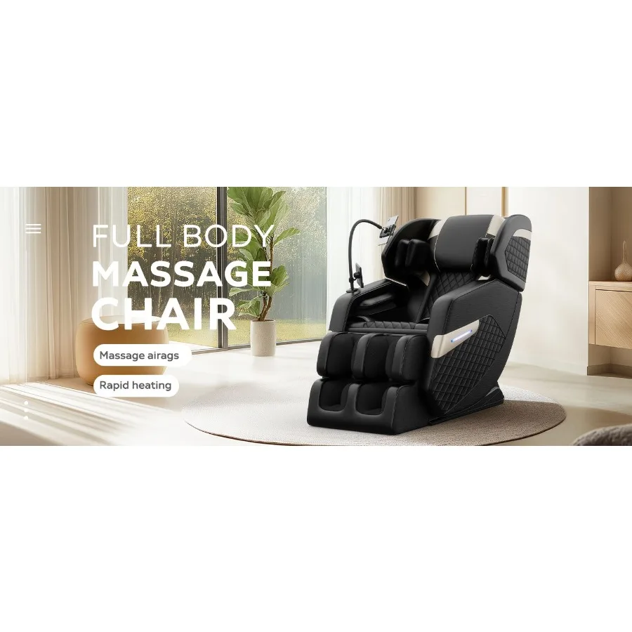 

2024 Massage Chair Recliner with Zero Gravity with Full Body Air Pressure