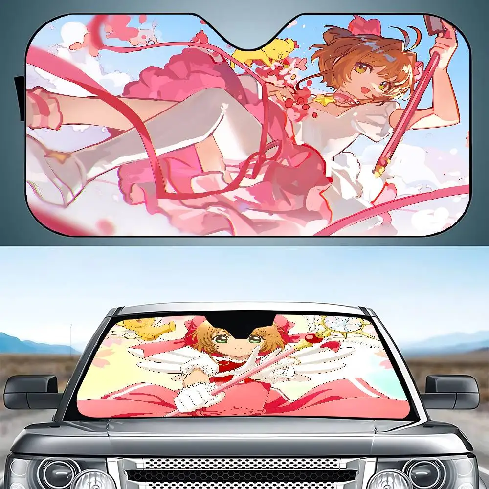 Anime-C-cardcaptor-Sakura-S Kawaii Stylish And Trendy Windshield Sunshade, Car Windshield Cover, Car Sunshade Curtain Protection