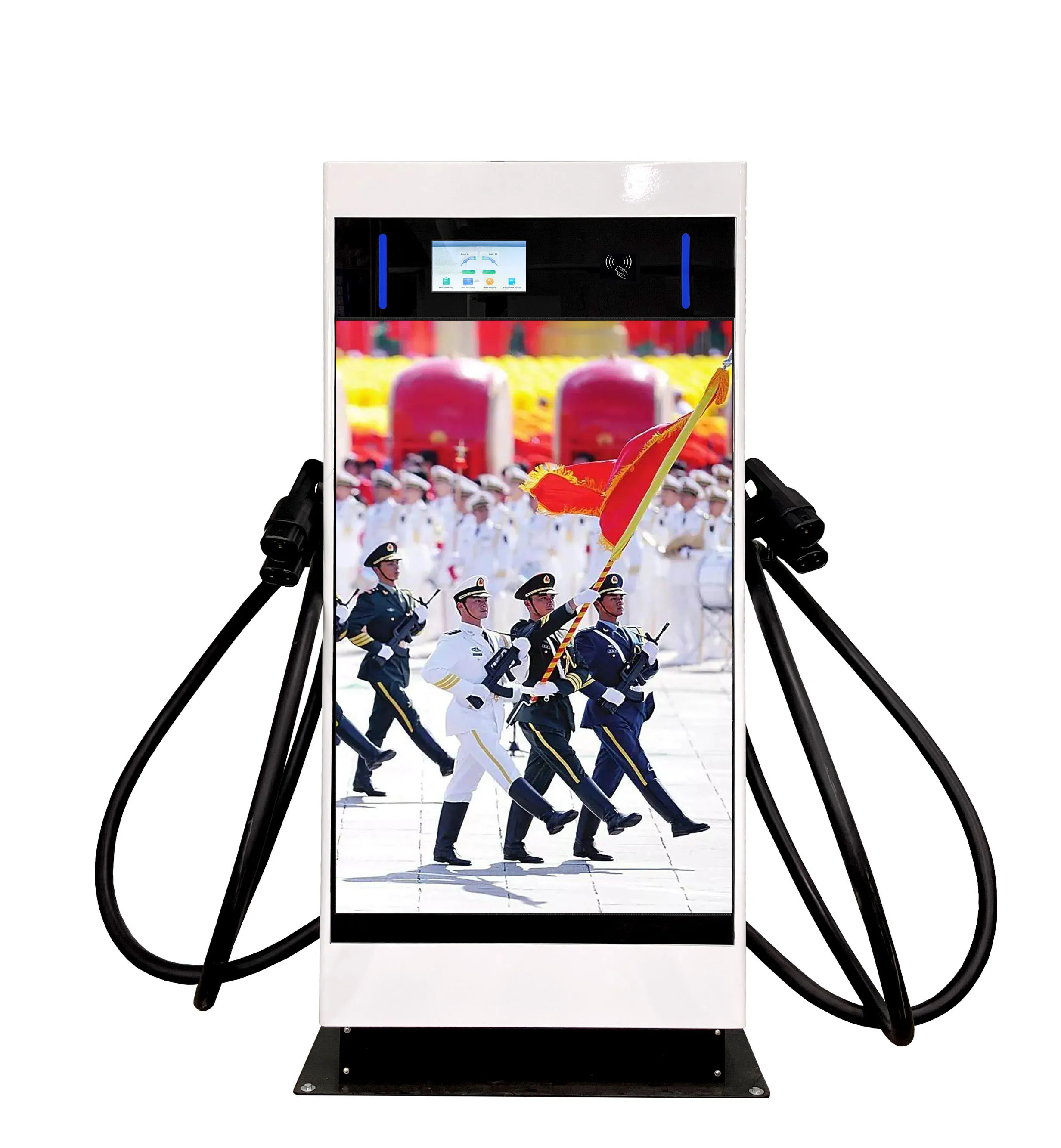 40 60 80KW EV DC Charging Station For Commercial Use GBT CCS2 Double Gun POS Payment Big Screen
