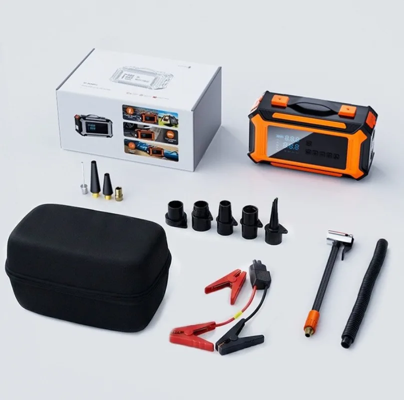 Car tire inflation, electric treasure, multi-functional emergency start power supply, air pump