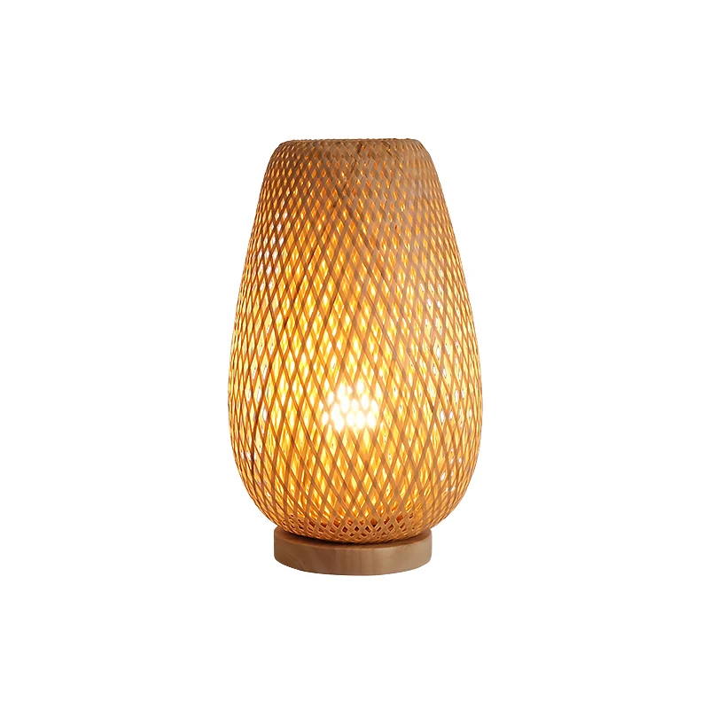 

Creative Bamboo Table Lamp Zen Japanese Solid Wood Desk Tea Room Bar Homestay Soft Light