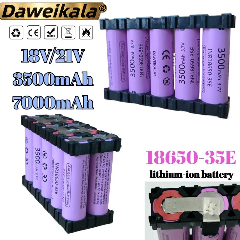 18650-35E Akku 5S1P/5S2P ​ ​ 18V/21V 3500/7000mAh Li-Ionen-Akku-Schraubendreher-Schweißgerät, geeignet für Elektrowerkzeuge