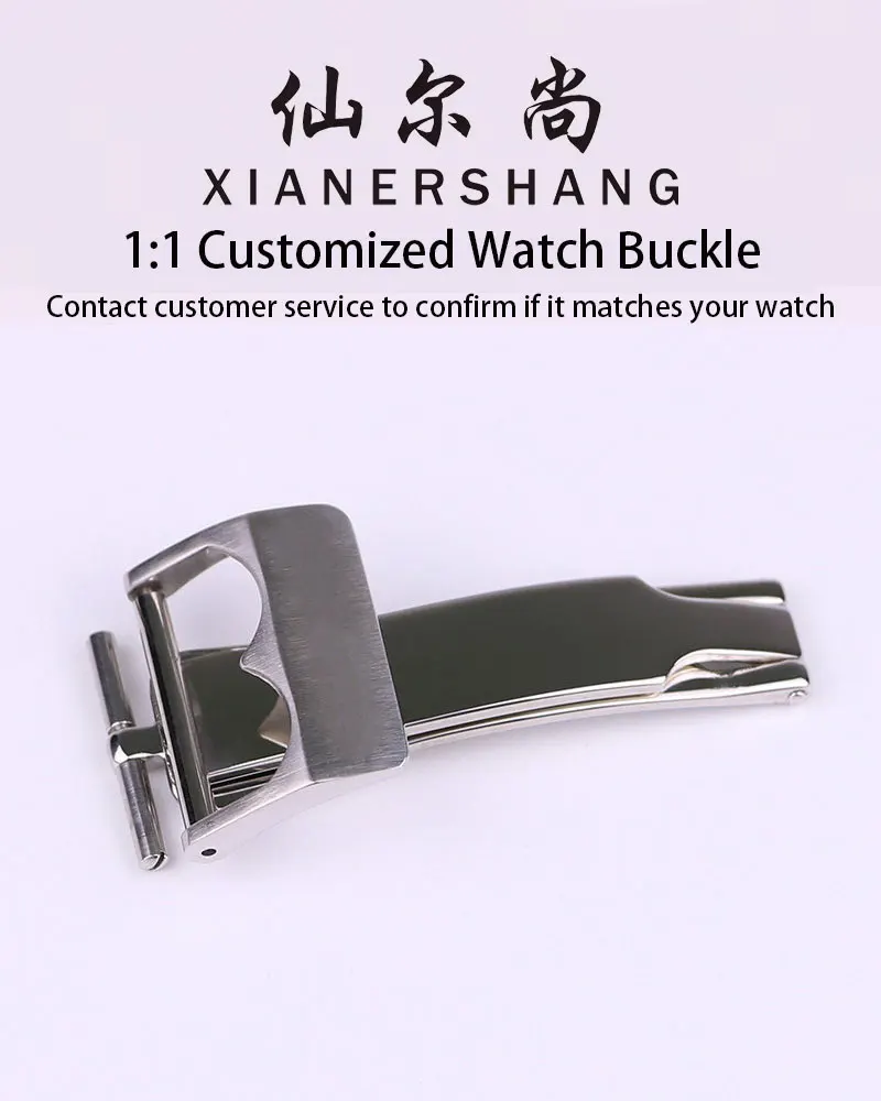 

Застежка для часов XIANERSHANG Custom T-udor, 18 мм, из нержавеющей стали 316L, складная, полированная, с гравировкой, аксессуар для часов