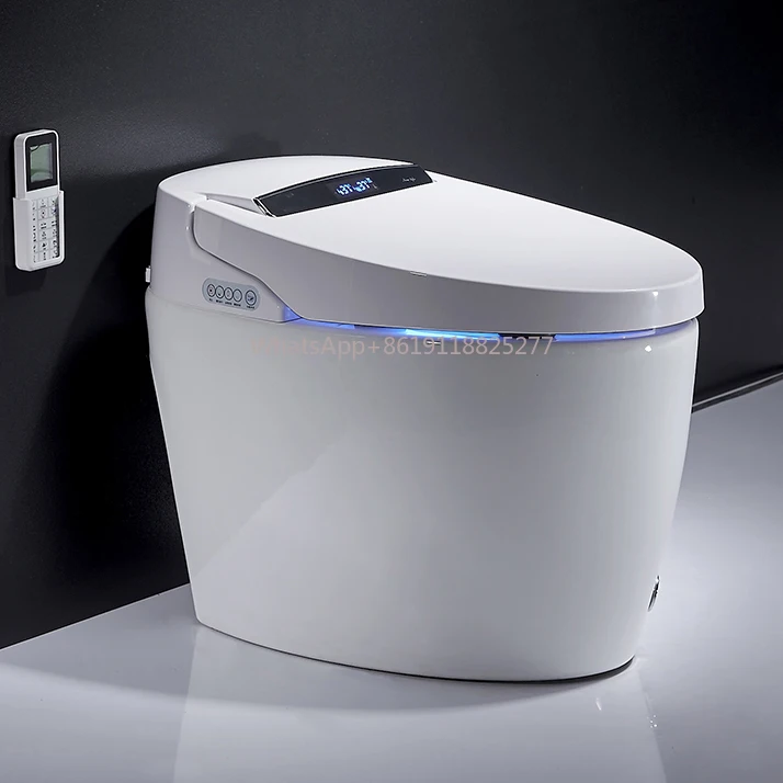 

ceramic S trap siphonic toilet commodes Inodoro con sensor bathroom intelligent heated smart toilet