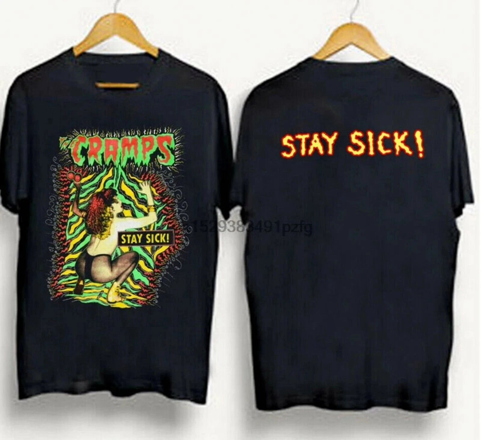 Retro The Cramps 1990 Stay Sick T-shirt Tour T-shirt Suitable for Fans, Unisex Style, Suitable for All Seasons