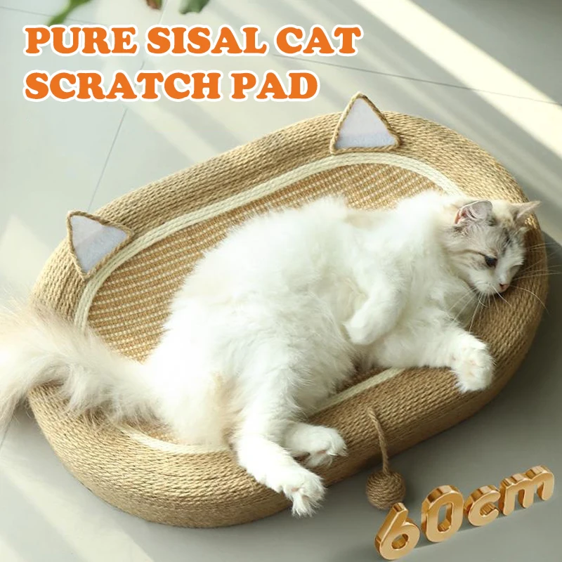 

Cat Scratcher Bed Sisal Cat Scratching Pads Beds Cat Scratchers For Indoor Cats Anti-Slip Wear-Resistant Cat Scratching Pads