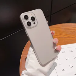 Funda de teléfono ultrafina de 0,3 MM para iPhone 17 16 15 14 Plus 13 12 Mini 11 Pro Max X XR XS SE 2 3 funda trasera de TPU suave mate delgada