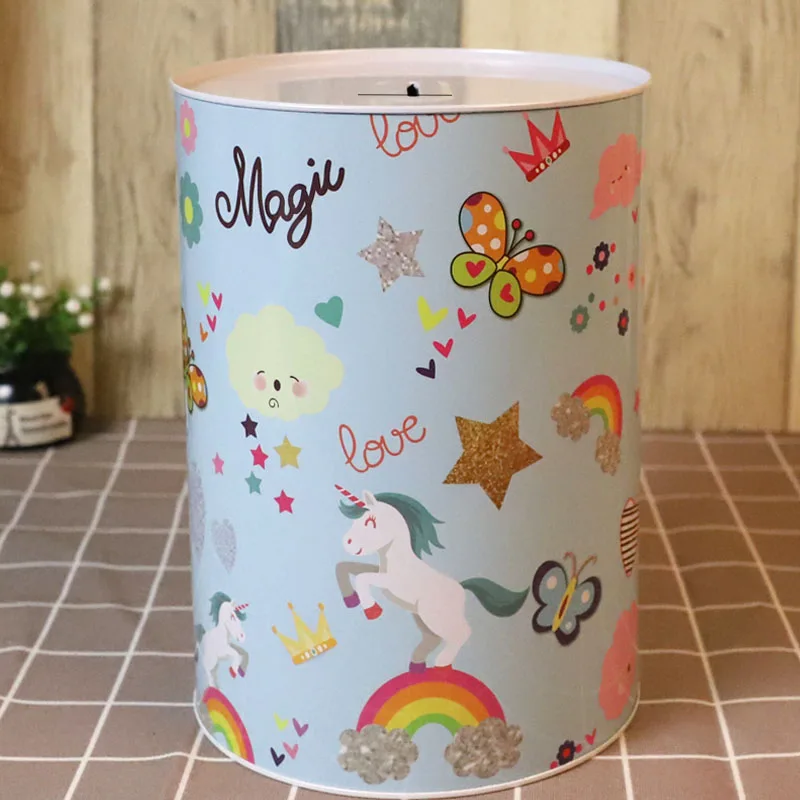 King Saving Money Coin Acceptor Piggy Bank High Quality Euro Banknote Children Savings Period Storage Tirelire Home Decoration