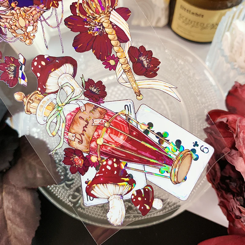 5Meter Rol Schattig Konijntje In Alice-Wonderland Meisje Glanzende Pettape