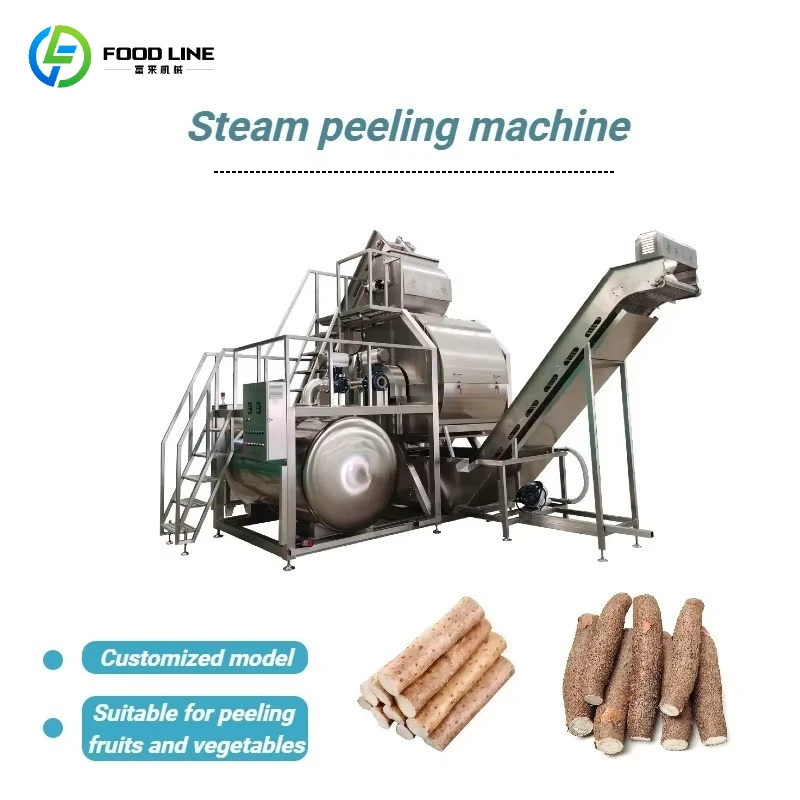 Customizable High-efficiency and High-yield Potato and Cassava Steam Peeling Machine