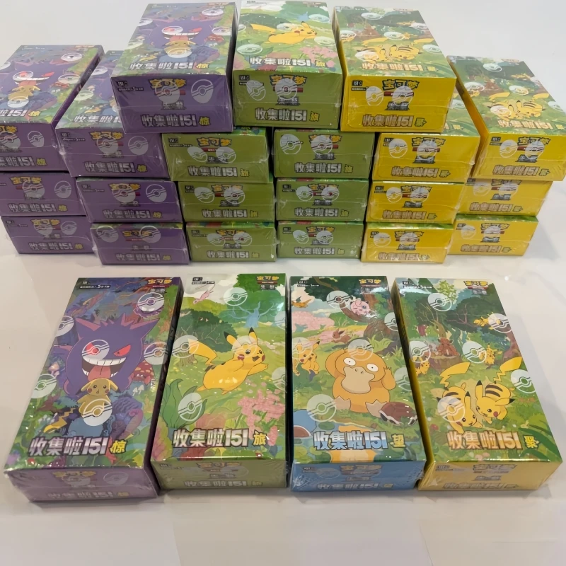 Image of Original Pokémon 151 Sammelkarten Scarlet & Violet Vol.3 PTCG Ergänzungspack Kinderspielzeug Tischspiel Sammelkarten Geschenk