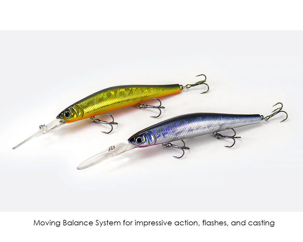 COUNTBASS Langsam schwimmender Wobbler 115 mm 4-1/2 Zoll 20 g 3/4 oz. Dive 4m 13ft Minnow Jerk Your Baits Angelköder – Detail 11