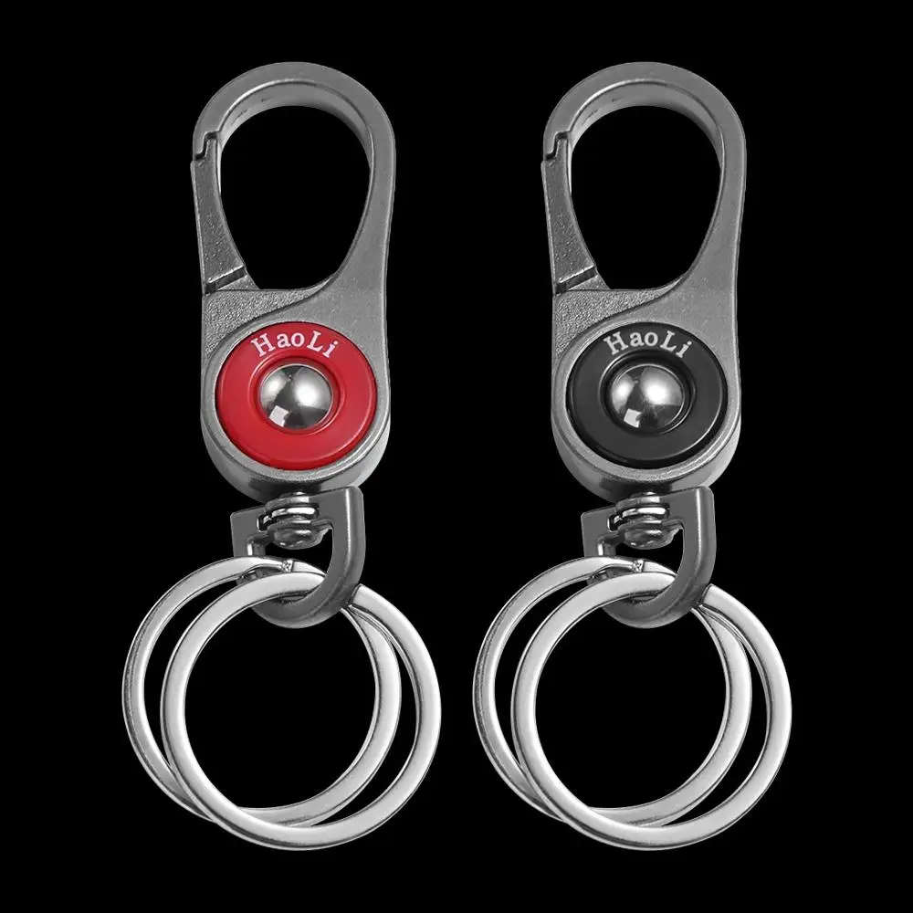 Zinc Alloy Titanium Carabiner Key Clip Business Style Electroplating Titanium Car Keychain Comfortable Grip Smooth