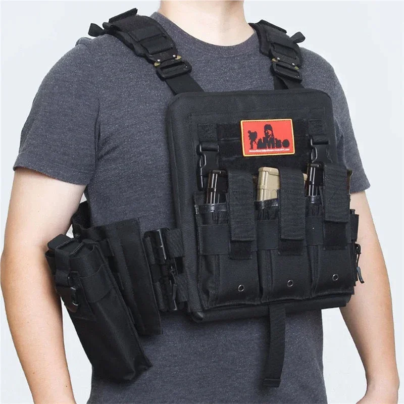 

SteadyArmour Tactical Gear Security Molle System Oxford Fabric Carrier Vest Tactical Vest With Ceramic Plate Armor Plate