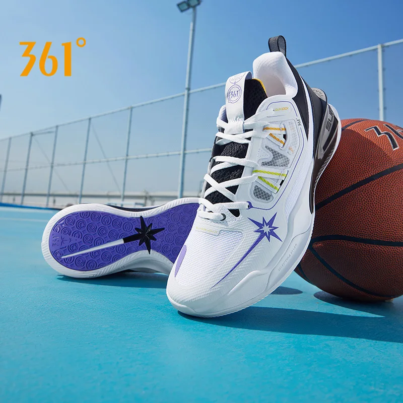 361 Degrees Super Nova Team Men's Basketball Sports Shoes Professional Non-Slip Breathable High-Elastic Sneakers Male 672441107