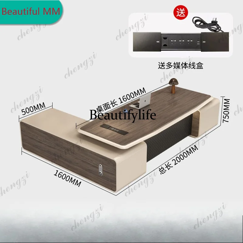 P182 P182 Computer Material Office Desk Anytime Reading Working Cabinet Office Desk Modern Foreign Office Furniture Meja Kantor