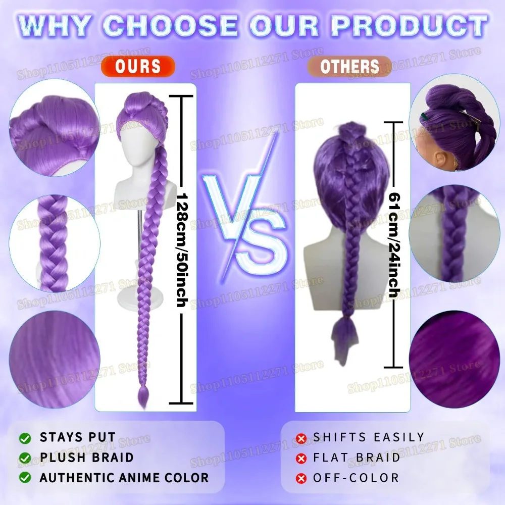 فيلم Kpop شعر مستعار تأثيري ميرا رومي زوي شيطان الصيادين أرجواني أسود أحمر طويل الشعر مقاومة للحرارة بيروكات صناعية كرنفال الدعائم