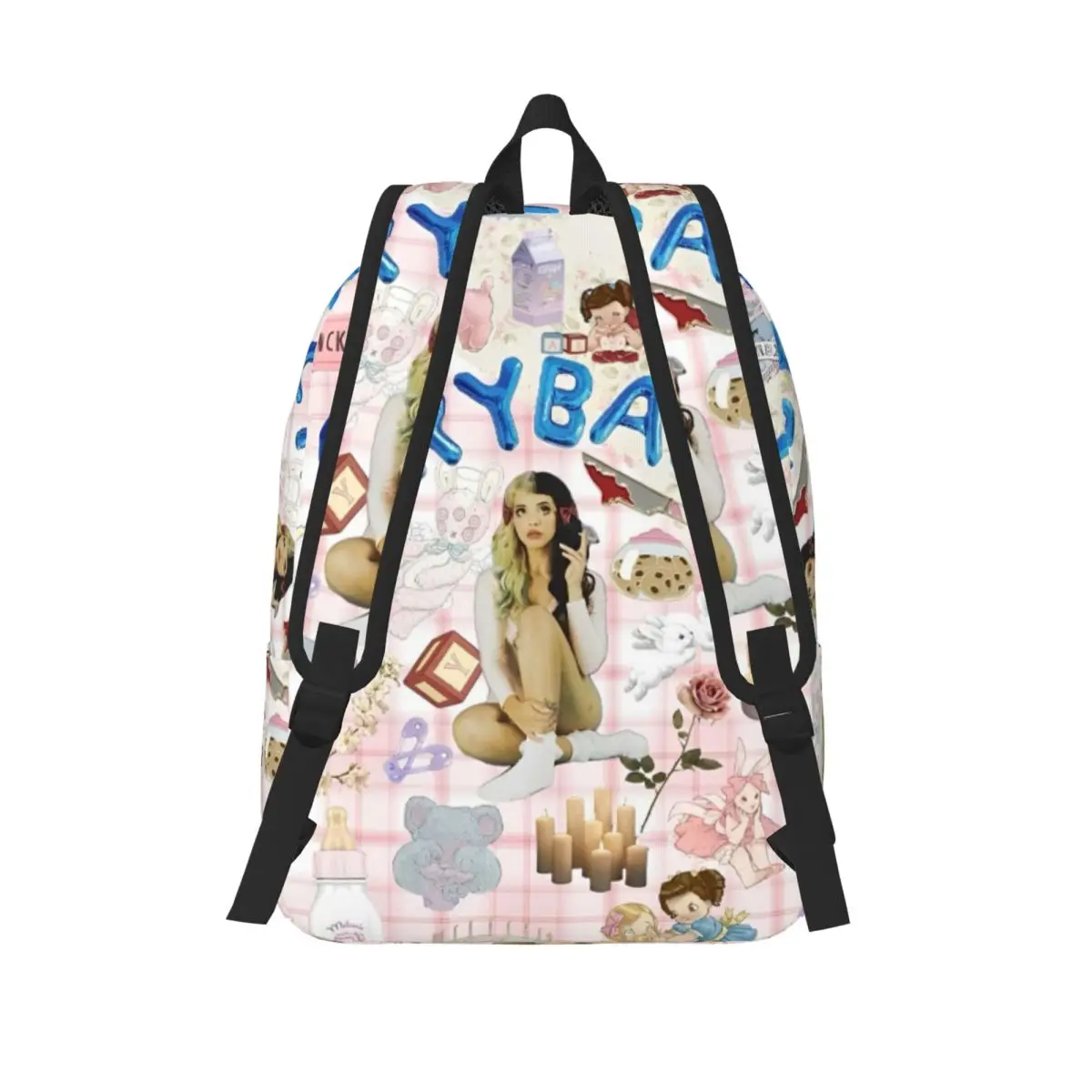 Melanie Martinez Singer Casual Backpack Durable Student Hiking Travel Music Daypack for Men Women College Canvas Bags