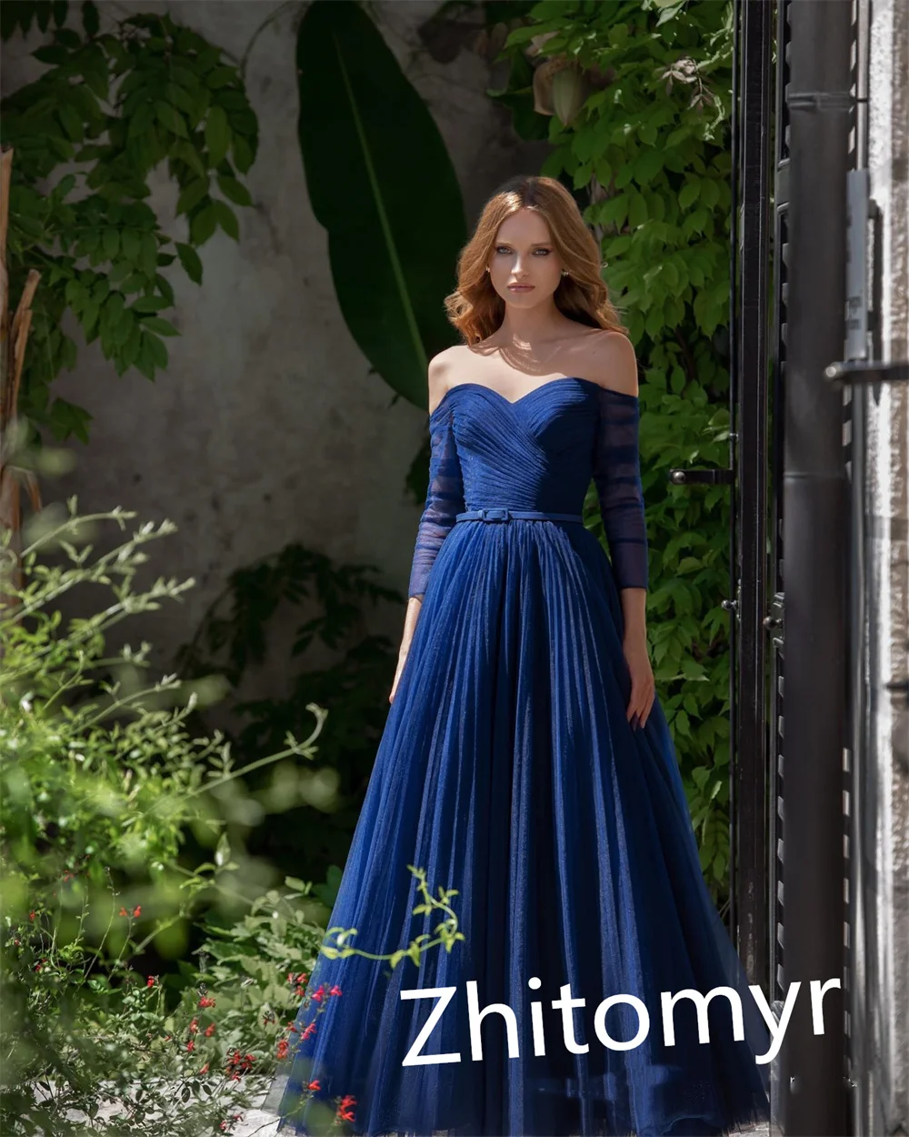 Prachtige Hoge Kwaliteit Off-The-Shoulder A-Line Floor Lengtejurken Formele Ocadionjurk Tule Vestido De Casamento 2023