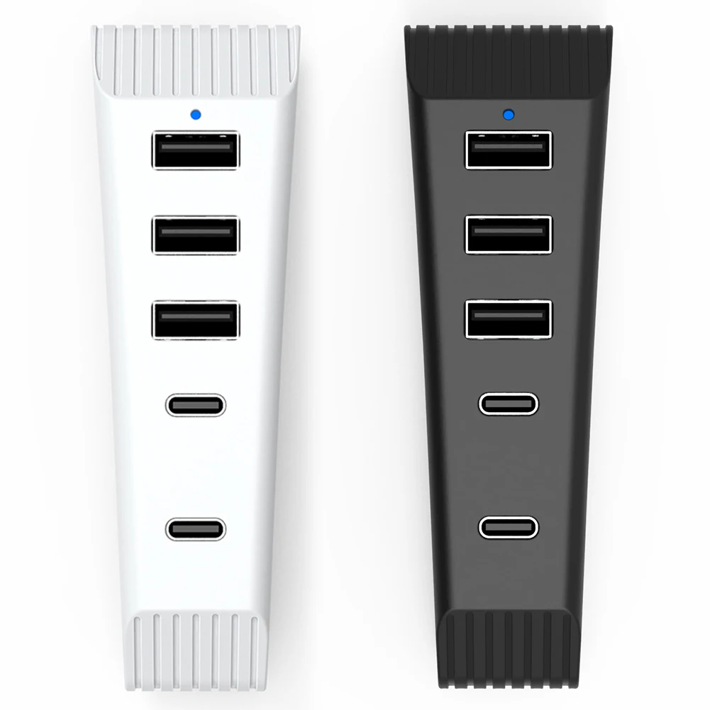 موسع منفذ USB عالي السرعة ، محور 5 في 1 ، USB إضافي ، 3USB ، منفذ واحد من النوع C ، وحدة تحكم رفيعة PS5 ، قرص ورقمي