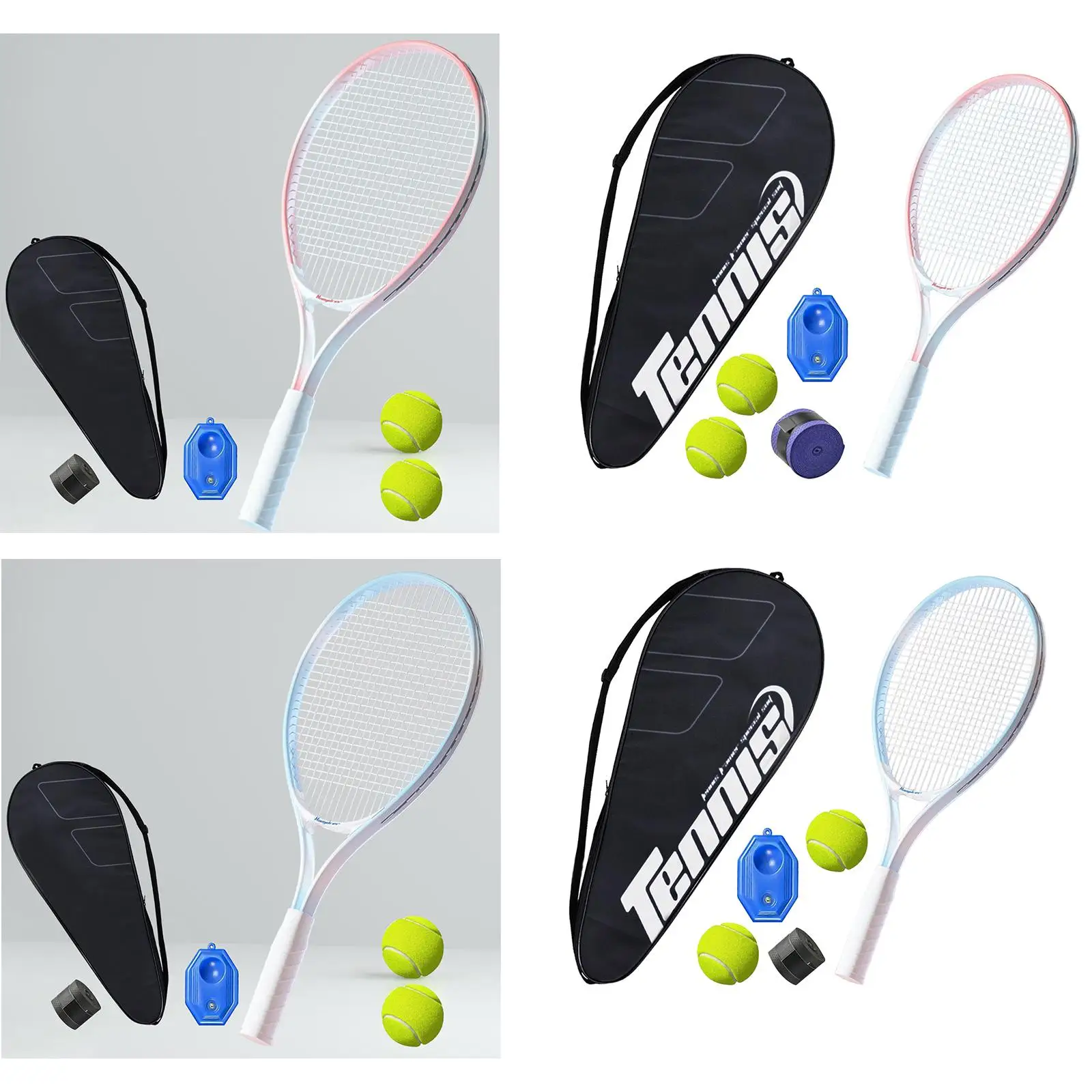 Entraîneur de tennis avec raquette, outil pour joueur unique, dispositif d'entraînement pour terrain de tennis, terrain de jeu, arrière-cour