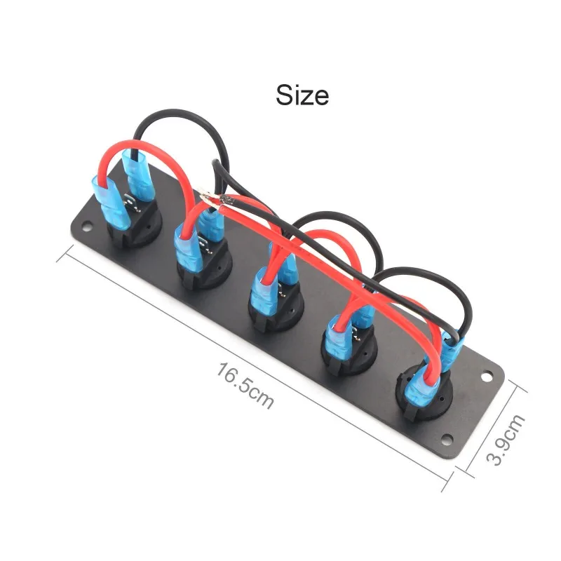 Автомобильное зарядное устройство с кулисным переключателем «кошачий глаз», панель с двойной светодиодной кнопкой для автоматического/фургона/морского использования Автомобильное зарядное устройство с кулисным переключателем «кошачий глаз», панель с двойной светодиодной кнопкой для автоматического/фургона/морского использования