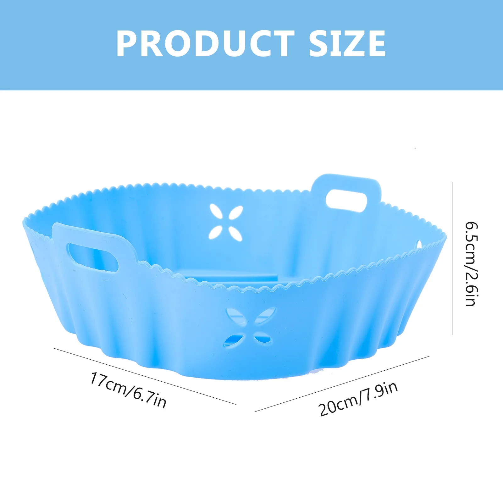Forro de Silicone Reutilizável para Fritadeira a Ar, Tapete Antiaderente Resistente ao Calor para Fritadeiras Redondas, Fornos, Micro-ondas e Fogões
