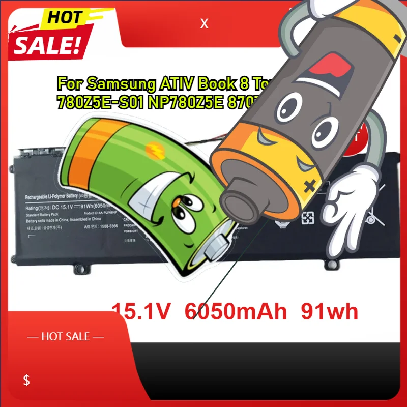 

15,1 В AA-PLVN8NP Аккумулятор для ноутбука Samsung ATIV Book 8 Touch 780Z5E 780Z5E-S01 NP780Z5E 870Z5G NP870Z5G 870Z5E NP870Z5E