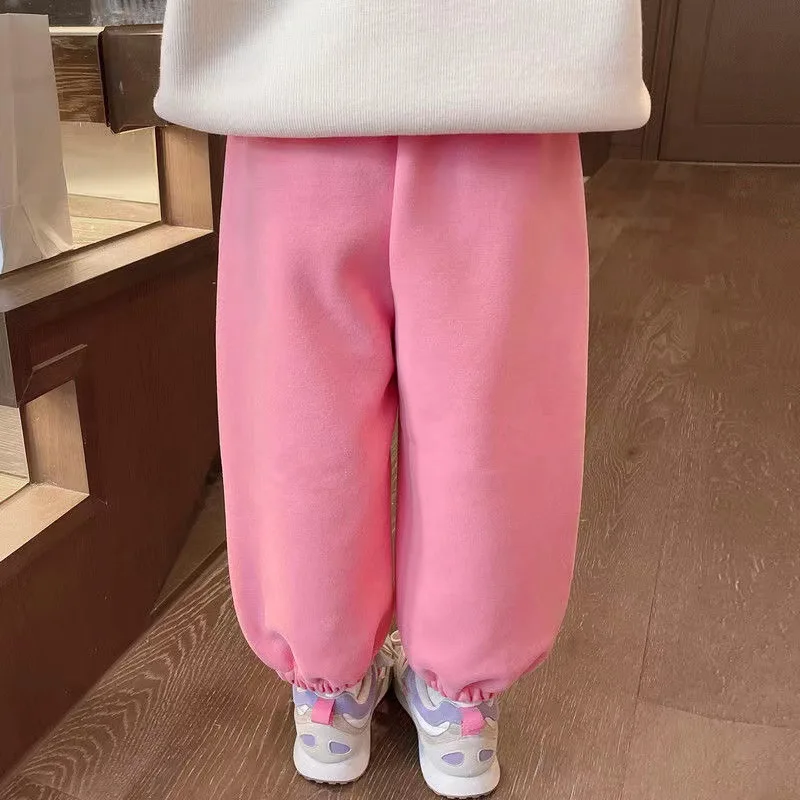 MILANCEL 2024 Autumn Children\'s Pants 1-6 Y Thin Trousers Girls Loose Sweatpants Kid\'s Bundle Footpants