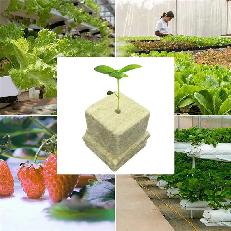 KYCOR-Hydroponic Planting Medium Block Plant Block Soilless Matrix Sowing Rock Wool Plug Tray Seedling Block Cultivation