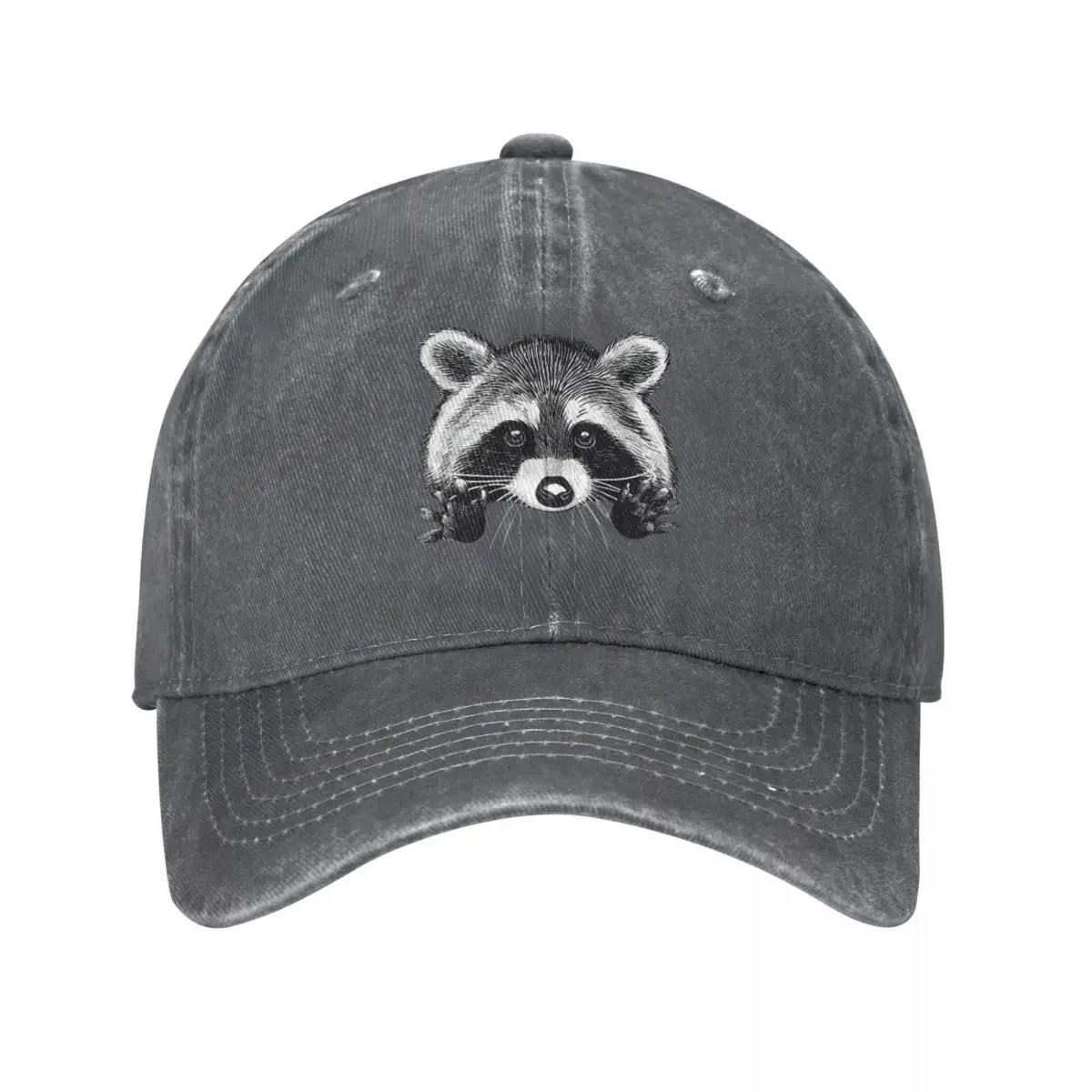 Vintage Cute Raccoon Baseball Caps Unisex Distressed Denim Washed Headwear Trash Panda Outdoor All Seasons Travel Caps Hat