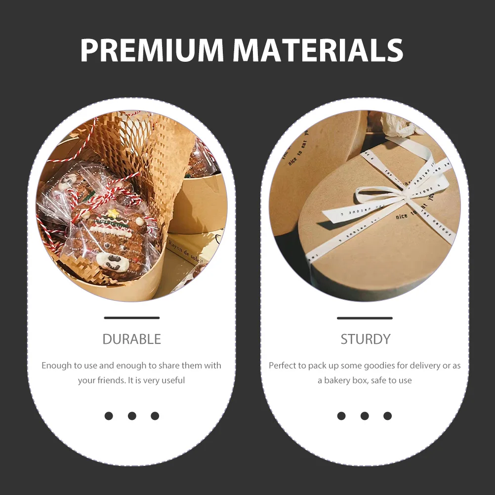 

Kraft Paper Box Cookie Boxes Small Biscuit Packaging Containers Cake Divided Dessert Mini Holder