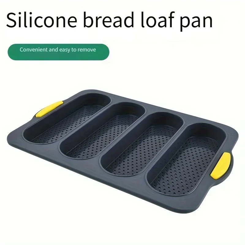 Baking Mould Restaurant Hamburger Bun Hot Dog Baguette Waffles Silicone Mold Non-stick Oven Tool kitchen Bakeware Accessories view 2