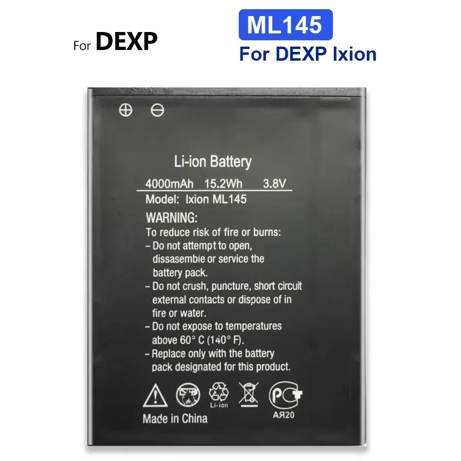 Rechargeable Li-Polymer Batteries, Mobile Phone Battery, For DEXP Ixion, ML145 Snatch SE, 4000Mah