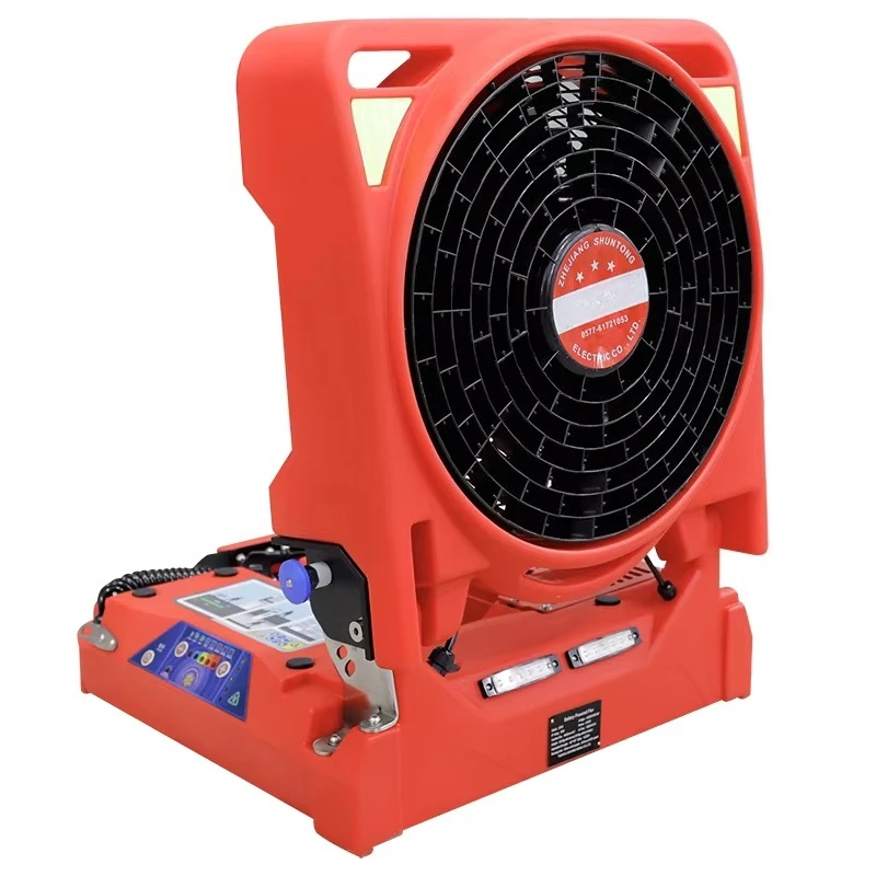Portable Fire Smoke Exhaust Fan Lithium Battery Powered Foldable Backpack Strong Battery Driven Smoke Ventilator