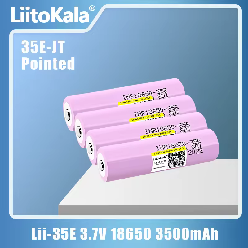 LiitoKala INR18650 35E Pointed 100% Original for 18650 3500mAh 25A Discharge INR18650 Battery Li-ion 3.7v Rechargable Battery Похожие на AliExpress